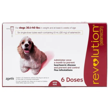 Revolution Topical Solution for Dogs, 20.1-40 lbs - 1 Pipette
