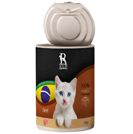 Rich wet Food for cats with (chicken-beef-duck-tuna)400g