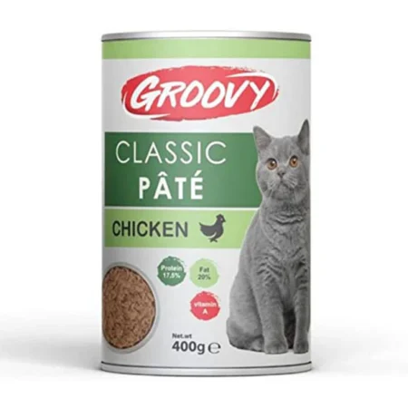 Groovy Classic Pate Adult Cat Wet Food chicken Cans 400 g