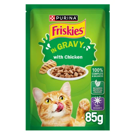 Purina Friskies Cat Food With Chicken In Gravy - 85 gm