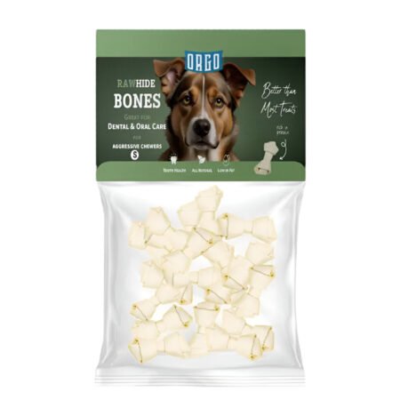 Orgo Rawhide Bones For Dog Dental Oral Care 100g Small