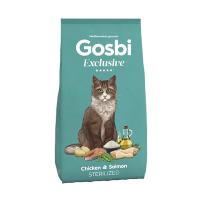 Gosbi Exclusive Chicken&Salmon Sterilized Cats 1.5kg_400g