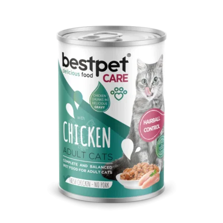 bestpet with Chicken Hairball Control Adult Cats 400g