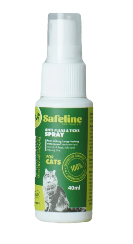 SAFELINE Anti Flea & Ticks Spray For Cats(40ml_120ml)