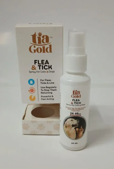 tia gold Flea And Tick Spray For Cats And Dogs 60ml