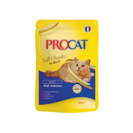 Procat Soft Chunks in Jelly with salmon 100g