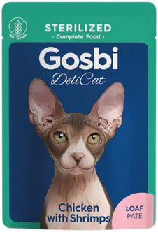 Gosbi Delicat Sterilised Chicken&Shrimps Loaf Pate Cats 70g
