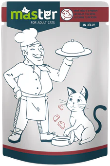 Master Wet Food with Meat in Jelly for Adult Cats 80G