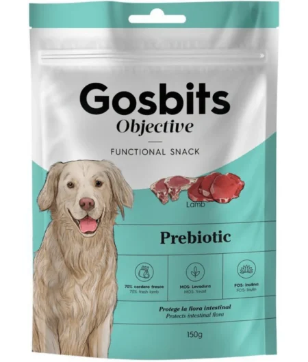 Gosbi - Gosbits Objective, Lamb Adult and Senior Dog Treats – Prebiotic, Gastrointestinal Disorders, All Natural 150g