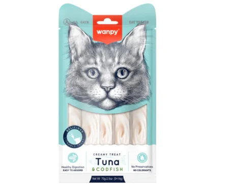 Wanpy Creamy Treat And Codfish flavor for Cats