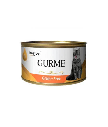 Bestpet Gurme Grain - Free With Salmon Sterilized Adult Cat Wet Food Cans 100 g
