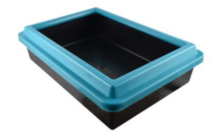 Green & Black Cat Litter Tray (12x42x26cm)