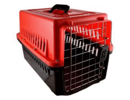 Allosh Red & Black Pet Carrier Crate (30x44x25cm)