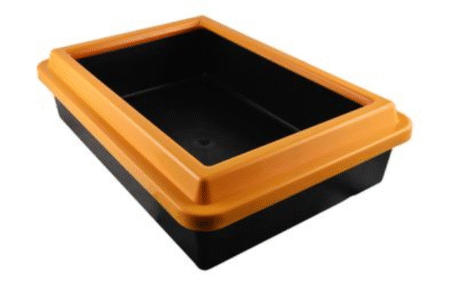 Yellow & Black Cat Litter Tray (12x42x26cm)