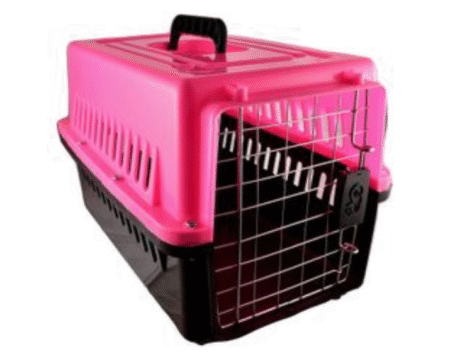 Allosh Purple & Black Pet Carrier Crate (30x44x25cm)