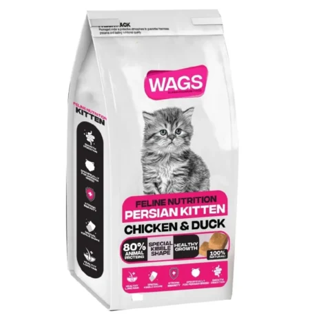 WAGS Dry food For Persian kitten Cat with chicken and duck  2kg