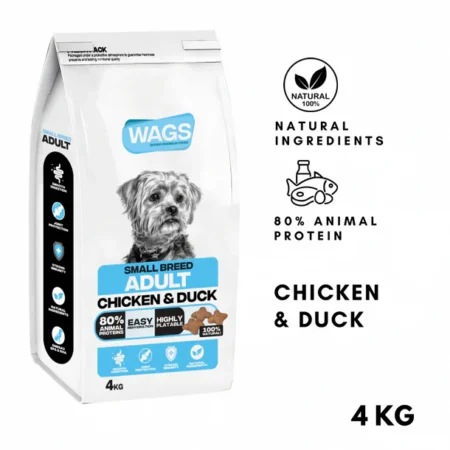 Wags Dry Food For Small Breed Adult With Chicken And Duck 4kg