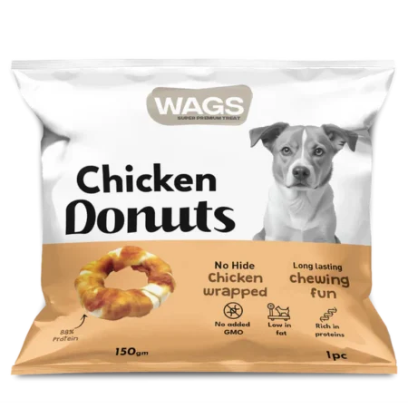 Wags Chicken Donut 1pc 150g