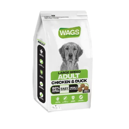 WAGS DOG DRY FOOD ADULT LARGE BREED CHICKEN & DUCK 4kg