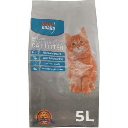 Omni Guard White Bentonite clumping Cat Litter  baby powder scent (5l)